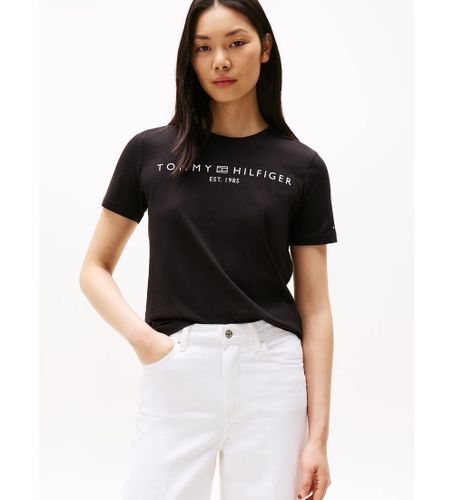 Til kvinder. WW0WW40276 T-shirt med logo (L), Casual, Bomuld, Korte ærmer - Tommy Hilfiger - Modalova