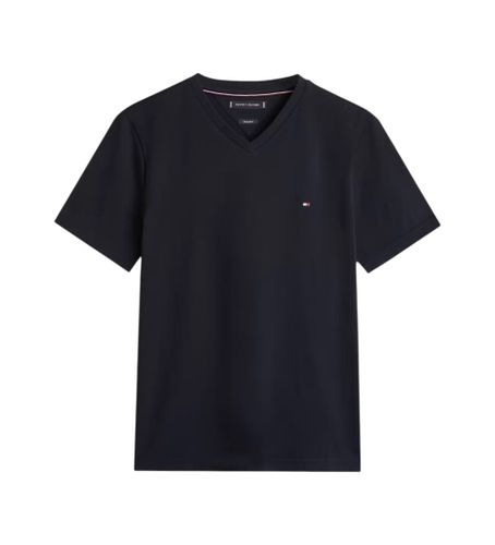 Til mænd. MW0MW39249 Navy T-shirt med V-hals (L), Casual, Bomuld, Korte ærmer - Tommy Hilfiger - Modalova