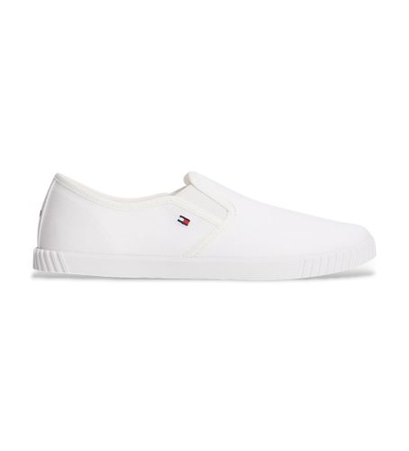 Til kvinder. FW0FW08640 slip-on-træningssko i lærred (36), Stof, Fast, Ingen, Casual - Tommy Hilfiger - Modalova