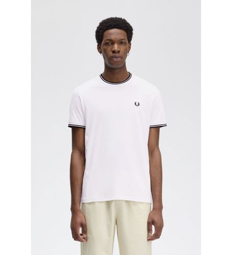 Til mænd. M1588 T-shirt M1588 Twin Tipped (L), Casual, Bomuld, Korte ærmer - Fred Perry - Modalova