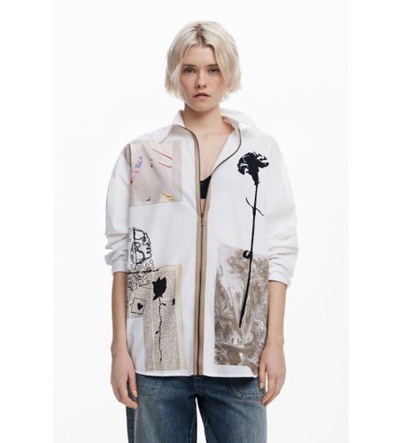 Til kvinder. 25SWCW23 Skjorte designet af Mr. Christian Lacroix (L/XL), Beige, Casual, Bomuld, Lange ærmer - Desigual - Modalova