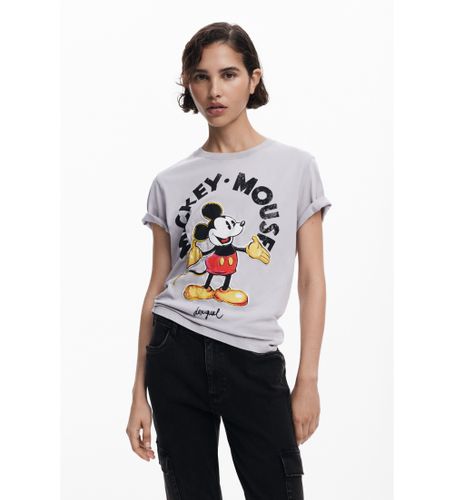 Til kvinder. 25SWTKAI Mickey Mouse T-shirt (L), Casual, Bomuld, Korte ærmer - Desigual - Modalova