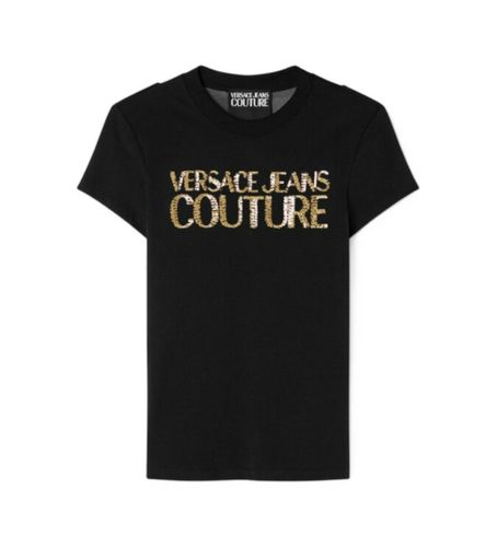 Til mænd. 78HAHE00-CJ02E Institutional T-shirt Logo med krystaller (S), Casual, Bomuld, Korte ærmer - Versace Jeans Couture - Modalova