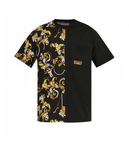 Til mænd. 78GAH609-JS458 Outline Barocco standard cut T-shirt (S), Casual, Bomuld, Korte ærmer - Versace Jeans Couture - Modalova