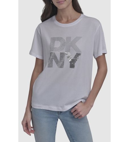 Til kvinder. DJ5T1433 Spark T-shirt (XS), Casual, Bomuld, Korte ærmer - DKNY - Modalova