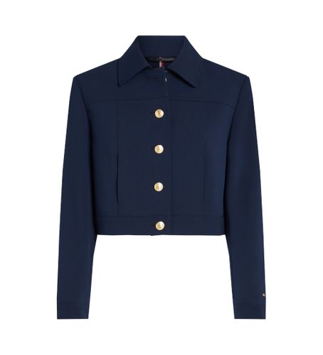 Til kvinder. WW0WW44743 Blazer med guldknapper (34), Casual, Genanvendt polister, Bæredygtig - Tommy Hilfiger - Modalova