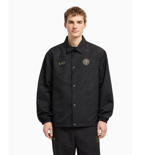 Til mænd. 7M000262_AF13722 Fodboldjakke med monogram i jacquardstof (3XL), Casual, Polyester - EA7 - Modalova