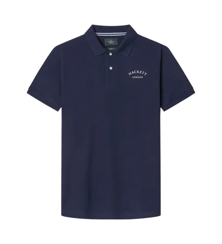 Til mænd. HM563421 Heritage Ess Polo navy poloshirt (L), Casual, Bomuld, Korte ærmer - Hackett London - Modalova