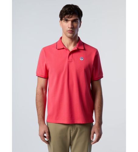 Til mænd. 692452 Poloshirt med rødt kravelogo (S), Casual, Korte ærmer, Økologisk bomuld, Bæredygtig - North Sails - Modalova