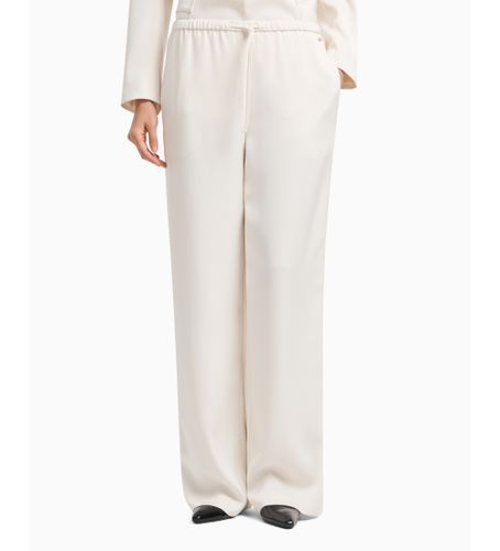 Til kvinder. XW000143AF10840U1003 Bukser med vide ben, ecru (S), Casual, Polyester - Armani Exchange - Modalova