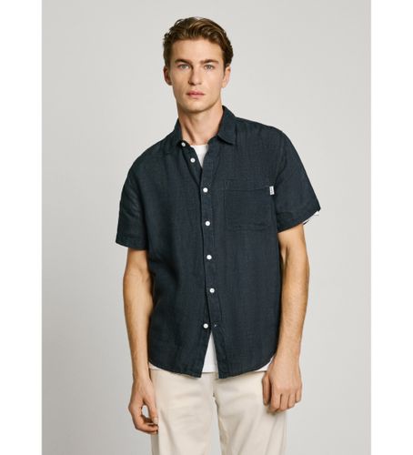 Til mænd. PM308847 Amaro navy skjorte (L), Casual, Linned - Pepe Jeans - Modalova