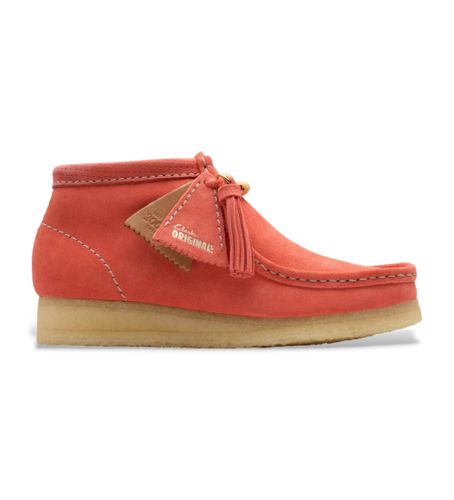 Til kvinder. 26181112 Wallabee koralfarvede læderstøvler (36), Fast, Ruskind, Blonder, Casual, Koralfarvet - Clarks - Modalova