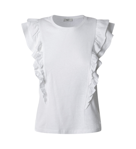 Til kvinder. PL506064 Miley kortærmet T-shirt (XS), Casual, Korte ærmer, Økologisk bomuld, Bæredygtig - Pepe Jeans - Modalova