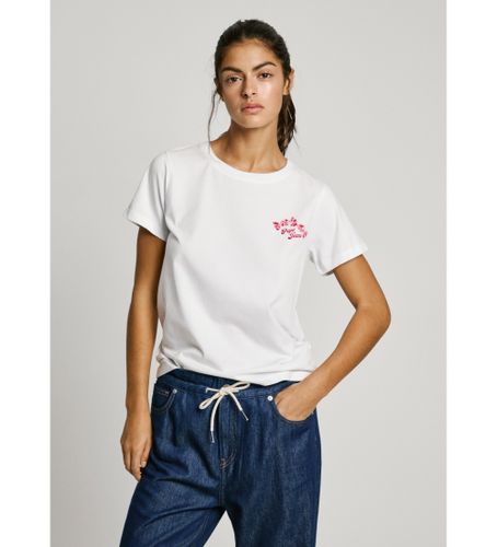 Til kvinder. PL506070 T-shirt Rosey (XS), Casual, Bomuld, Korte ærmer - Pepe Jeans - Modalova