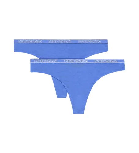 Til kvinder. EW000402_AF10889 Sæt med 2 logo-g-strenge (L), Afslappet, Viscose - Emporio Armani - Modalova