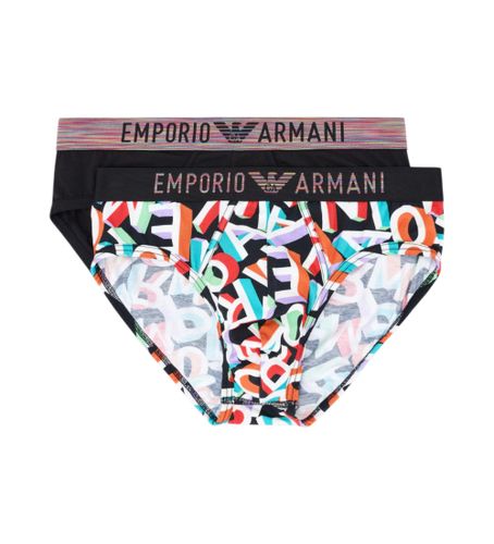 Til mænd. EM000250_AF10798 Pakke med to flerfarvede trusser med regnbuelogo (L), Afslappet, , Bomuld - Emporio Armani - Modalova