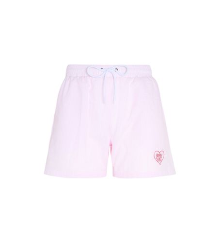 Til mænd. WIS2502 Hjerte-lyserød stribet badedragt (L), Pink, Badetøj, Polyester - Family First - Modalova