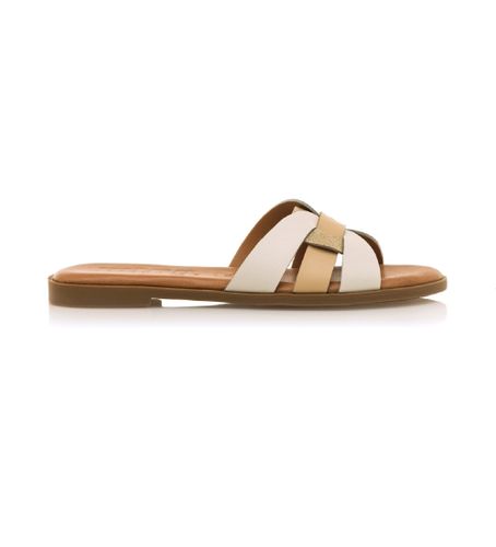 Til kvinder. 59580 Beige Maria-sandaler i læder (36), Fast, 1-3 cm, Ingen, Casual - Mustang - Modalova