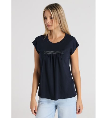 Til kvinder. 423172709 T-shirt med elastiske detaljer på brystet (XS), Casual, Bomuld, Korte ærmer - Lois Jeans - Modalova