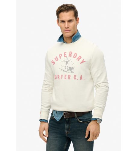 Til mænd. M2014018A Lo-Fi Outdoors sweatshirt off-white (S), , Casual, Bomuld - Superdry - Modalova