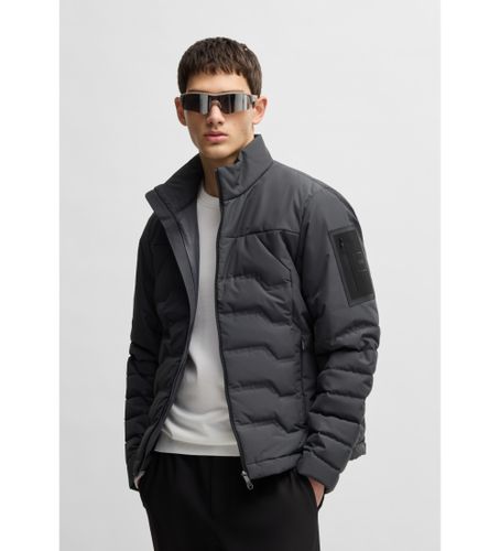 Til mænd. 50529649 Vandafvisende dunjakke med mørkegrå lynlåsdetaljer (M), Casual, Polyester - BOSS - Modalova