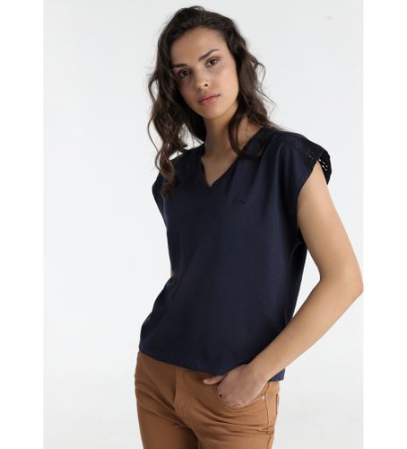 Til kvinder. 423302737 Navy kortærmet t-shirt (XS), Casual, Bomuld, Korte ærmer - Lois Jeans - Modalova