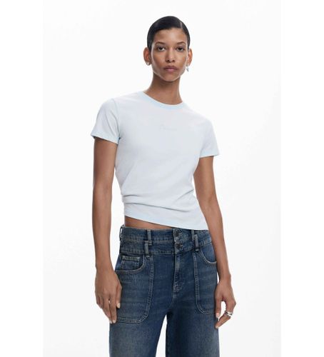 Til kvinder. 25SWTK15 Logo 3D T-shirt (L), Casual, Bomuld, Korte ærmer - Desigual - Modalova