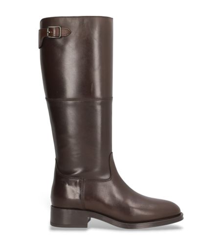 Til kvinder. 534908 Brune Couture-læderstøvler (36), 1-3 cm, Lynlås, Casual - Alpe - Modalova