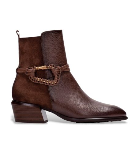 Til kvinder. PHI254297 Brune Verona ankelstøvler i (36), 3-5 cm, Lynlås, Casual - Hispanitas - Modalova