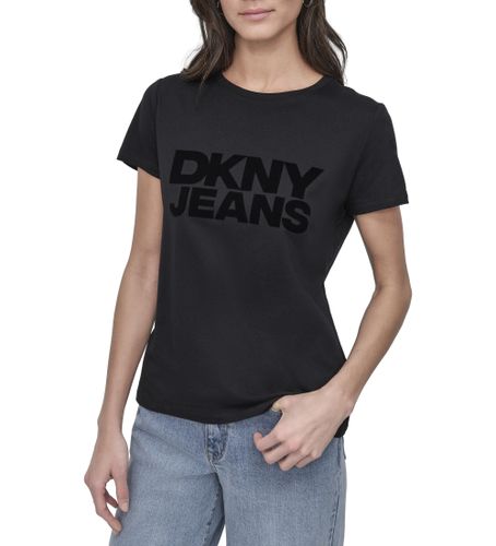 Til kvinder. DJ4T1265 Flocket T-shirt (M), Casual, Bomuld, Korte ærmer - DKNY - Modalova