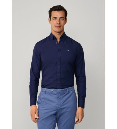 Til mænd. HM3010508 Navy-farvet Oxford-skjorte (L), Casual, Party, Bomuld, Klassisk, Lange ærmer - Hackett London - Modalova