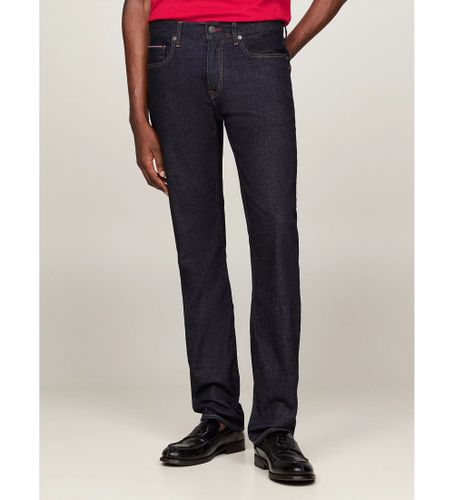 Til mænd. MW0MW15578 Jeans Straight Denton Str Ohio Rinse Navy (30/34), Casual, Bomuld, Polyester, Bæredygtig, Blå - Tommy Hilfiger - Modalova