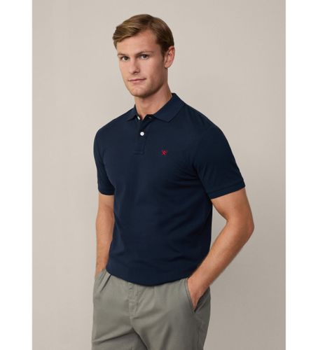 Til mænd. HM562363 Navy slim fit piqué polo shirt (L), Casual, Bomuld, Korte ærmer - Hackett London - Modalova