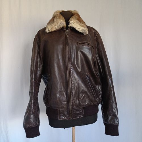 Manteau en cuir véritable et poil de lapin- - XXL - redskins - Modalova
