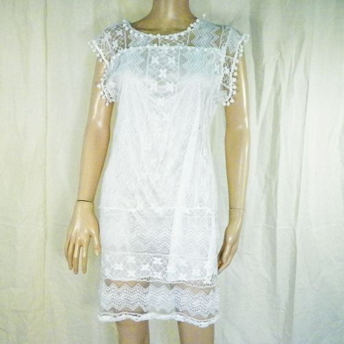 Robe Blanche Taille Estimée S - Label Emmaus - Modalova