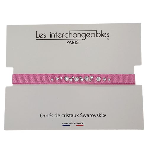 Bracelet ruban neuf Cristaux Swarovski - les interchangeables - Modalova