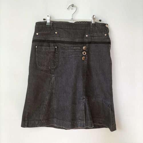 Jupe denim boutonne - T. 38 - voodoo - Modalova