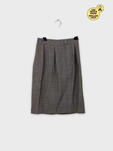 Jupe  carreaux beige coupe droite Autre - Label Emmaus - Modalova