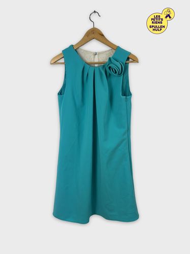 Robe turquoise M  dtail fleur et dentelle - linea raffaelli - Modalova