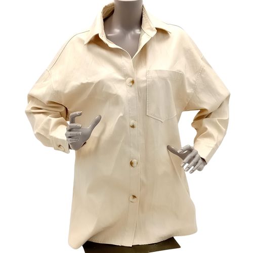 Veste en faux cuir beige taille XS - mango - Modalova