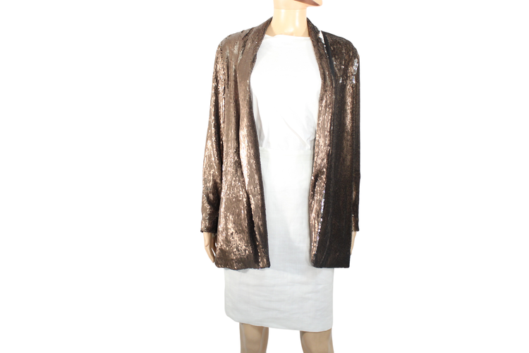 Veste  Sequins Bronze Taille S - zara - Modalova