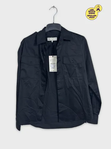Chemise Zara noire en coton  - zara - Modalova