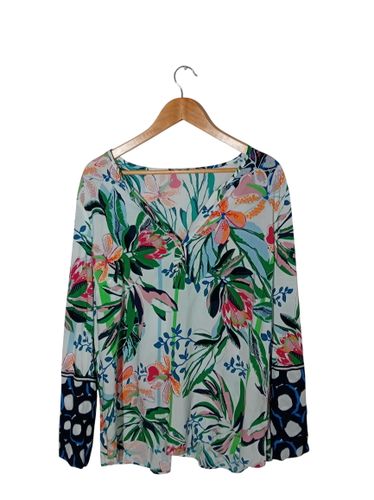 Chemisier Airfield Imprimé Tropical Fleuri Xxl (T5283) - Label Emmaus - Modalova