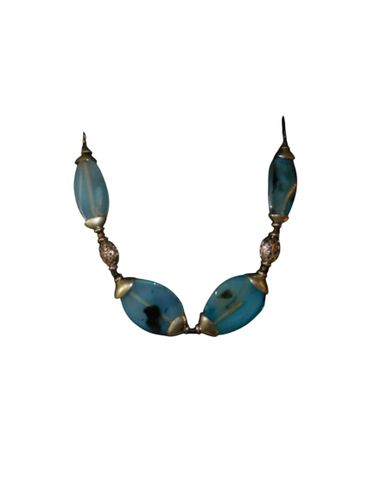 Collier Pierres Perles Et Motif Cisels - aucune - Modalova