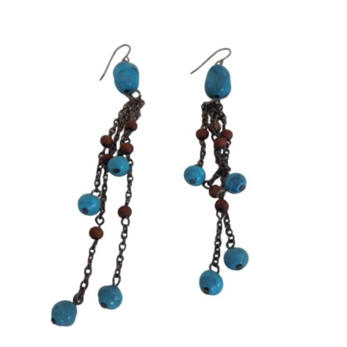 Boucles Oreilles Pendentif Turquoise - aucune - Modalova