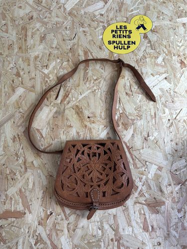 Sac bandoulire en cuir ajour  - Label Emmaus - Modalova
