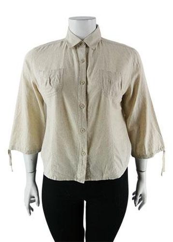 Chemise manches 3/4---Beige-46 - XL-Fminin - kiabi - Modalova