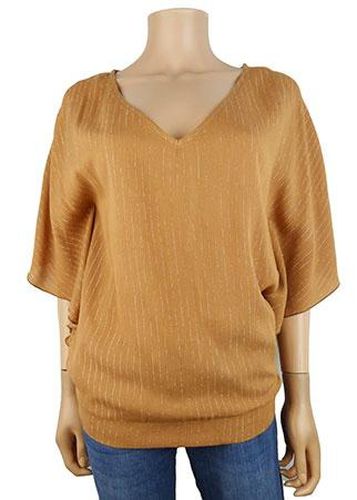 Blouse manches chauve souris---Marron-36 - S-Fminin - cache cache - Modalova