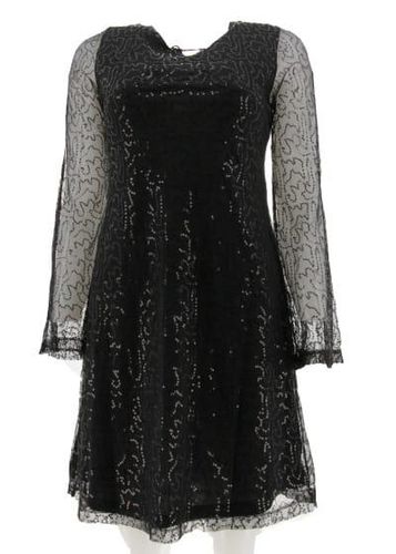 Robe manches longues ---Noir-34 - S-Fminin - gemo - Modalova