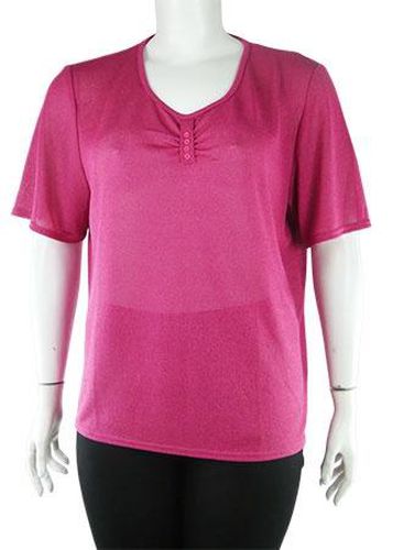 Top manches courtes---Rose-54 - 3XL-Fminin - gvana - Modalova